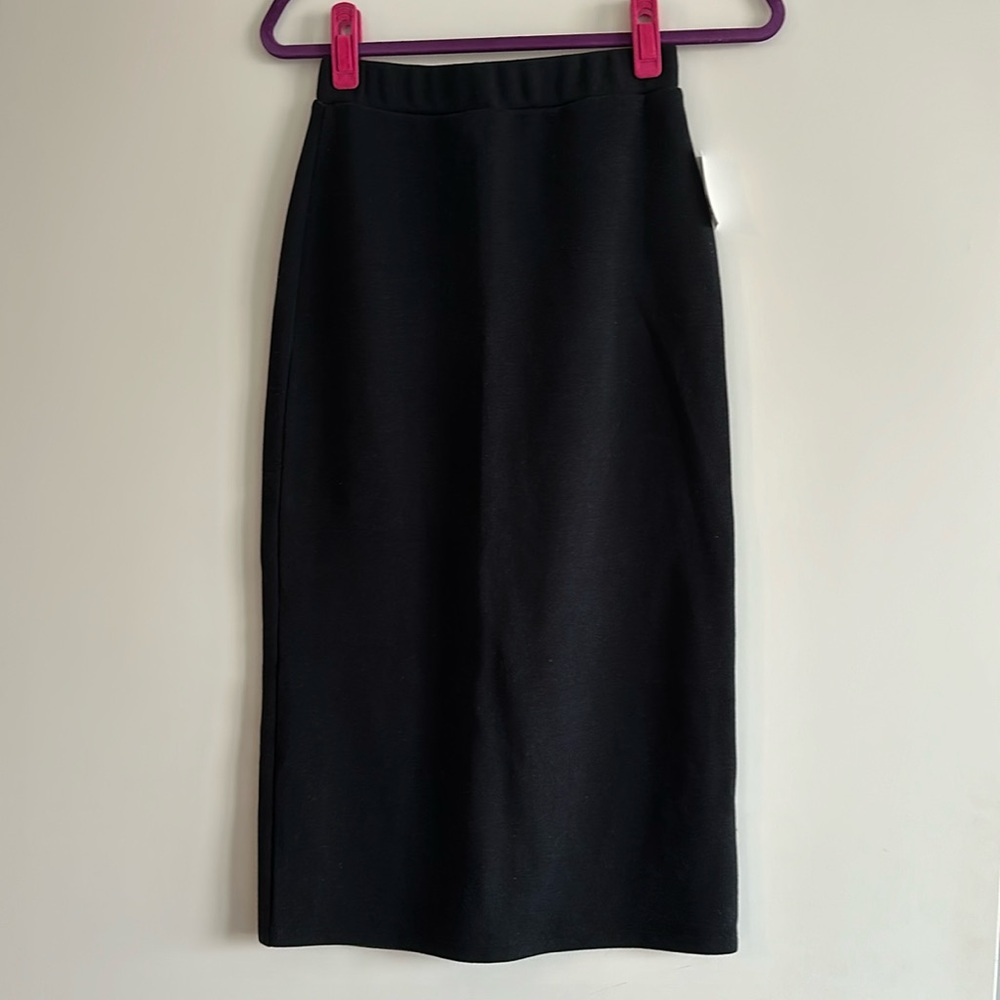 Knit Midi Pencil Skirt, XS
